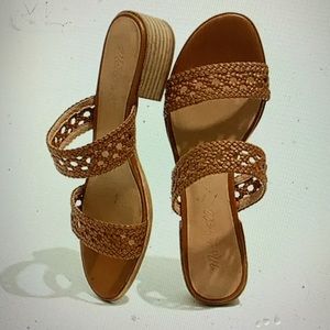 Madewell Basketweave Low-Heel Sandals size 8
